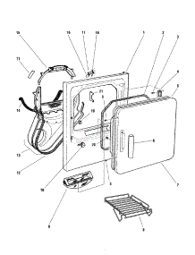 Cabinet Front And Door parts for  Dryer DE08-96989 from AppliancePartsPros.com