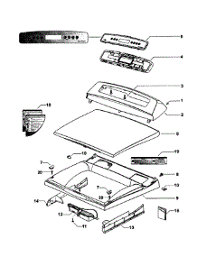 Top Deck / Electronics parts for  Dryer DE27CW1-96115A from AppliancePartsPros.com
