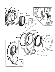 Outlet Duct parts for  Dryer DE27CW1-96115A from AppliancePartsPros.com