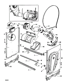 Chassis Components / Motor Assy parts for  Dryer DE27CW1-96115A from AppliancePartsPros.com