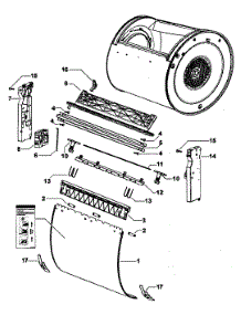 Subdeck Assy / Drum Door Assy parts for  Dryer DE27CW1-96115A from AppliancePartsPros.com