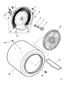 Drum Assy parts for  Dryer DE60FA-US1-96987 from AppliancePartsPros.com