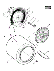Drum parts for  Dryer DE60FA27AW2-96983 from AppliancePartsPros.com