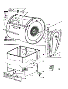 Cabinet parts for  Dryer DE62T27CW2-96168-A from AppliancePartsPros.com