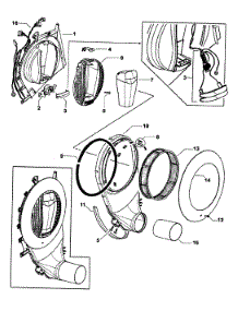Outlet Duct parts for  Dryer DE62T27CW2-96168-A from AppliancePartsPros.com