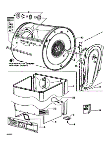 Cabinet / Drum / Inlet Duct parts for  Dryer DE62T27DW1-96126A from AppliancePartsPros.com