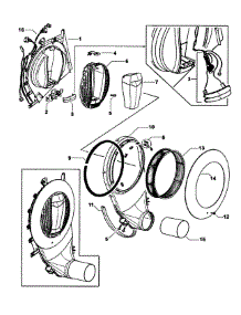 Outlet Duct parts for  Dryer DE62T27DW1-96126A from AppliancePartsPros.com
