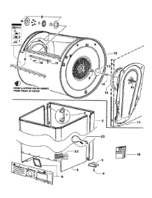 Cabinet parts for  Dryer DE62T27DW2-96165-A from AppliancePartsPros.com