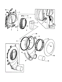Outlet Duct parts for  Dryer DE62T27DW2-96165-A from AppliancePartsPros.com