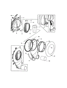 Outlet Duct parts for  Dryer DE62T27GW1-96140A from AppliancePartsPros.com