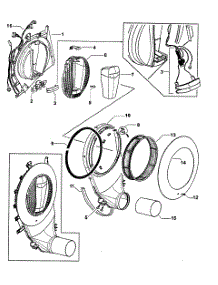 Duct Assy parts for  Dryer DE62T27GW1-96141A from AppliancePartsPros.com