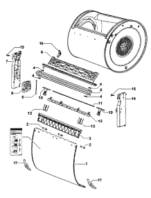 Drum Assy parts for  Dryer DE62T27GW1-96141A from AppliancePartsPros.com