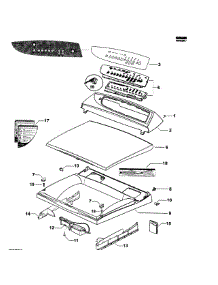 Front Panel parts for  Dryer DE62T27GW2-96148-A from AppliancePartsPros.com
