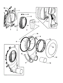 Outlet Duct parts for  Dryer DE62T27GW2-96148-A from AppliancePartsPros.com