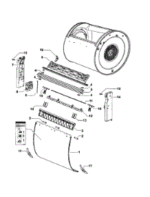 Drum Assy parts for  Dryer DE62T27GW2-96148-A from AppliancePartsPros.com