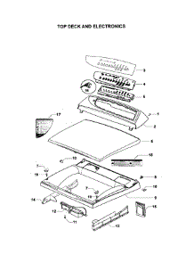 Top Deck parts for  Dryer DEGX1-96010-A from AppliancePartsPros.com
