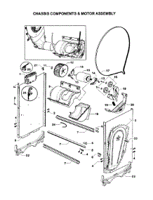 Chassis & Motor parts for  Dryer DEGX1-96010-A from AppliancePartsPros.com
