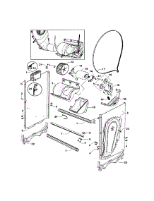 Chassis / Motor Assembly parts for  Dryer DEGX2-96102A from AppliancePartsPros.com