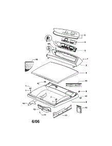 Top Deck And Electronics parts for  Dryer DEIX2-96105A from AppliancePartsPros.com