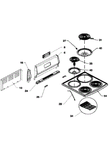Cooktop & Backguard parts for Danby Range DER2099W from AppliancePartsPros.com