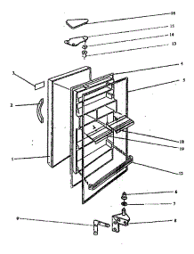 Door Assy parts for Danby Refrigerator DFF1708W from AppliancePartsPros.com