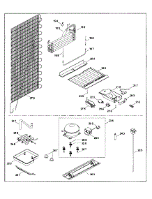 Compressor Assy parts for Danby Refrigerator DFF8802W from AppliancePartsPros.com