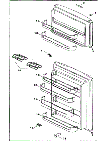 Door Assy parts for Danby Top-Mount Refrigerator DFF8803W from AppliancePartsPros.com