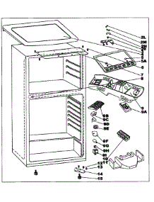 Cabinet Parts parts for Danby Refrigerator DFF9100W from AppliancePartsPros.com