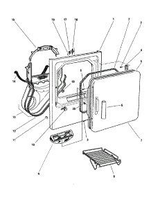 Cabinet Front And Door parts for  Dryer DG04-US5 from AppliancePartsPros.com