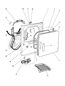 Cabinet Front And Door parts for  Dryer DG08 from AppliancePartsPros.com