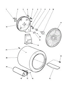 Drum And Duct parts for  Dryer DG08 from AppliancePartsPros.com