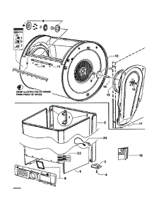 Cabinet / Drum / Inlet Duct parts for  Dryer DG27CW1-96116A from AppliancePartsPros.com