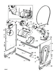 Chassis Compnents / Motor Assy parts for  Dryer DG27CW1-96116A from AppliancePartsPros.com