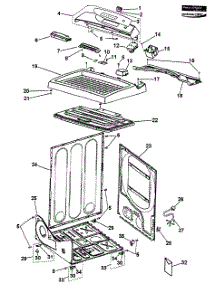 Cabinet parts for  Dryer DG60FA2-96979 from AppliancePartsPros.com