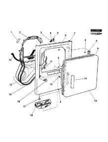 Door parts for  Dryer DG60FA2-96979 from AppliancePartsPros.com