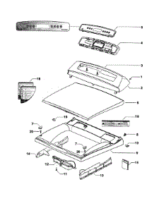 Front Panel parts for  Dryer DG62T27CW2-96170-A from AppliancePartsPros.com