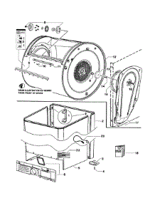 Cabinet parts for  Dryer DG62T27CW2-96170-A from AppliancePartsPros.com