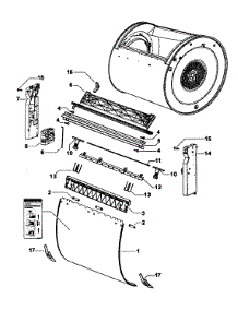 Subdeck Assy / Drum Door Assy parts for  Dryer DG62T27DW1-96127A from AppliancePartsPros.com
