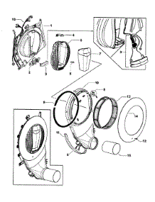 Outlet Duct parts for  Dryer DG62T27DW2-96163-A from AppliancePartsPros.com