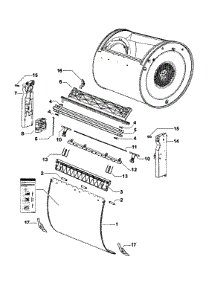 Drum Assy parts for  Dryer DG62T27DW2-96163-A from AppliancePartsPros.com