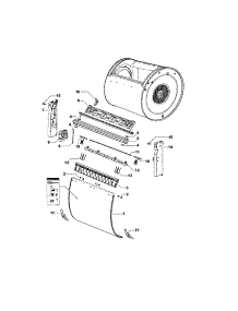 Subdeck / Drum Door parts for  Dryer DG62TGW1-96142A from AppliancePartsPros.com
