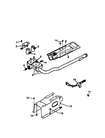 Gas Burner parts for  Dryer DG70FA1-96975 from AppliancePartsPros.com