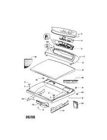 Top Deck / Electronics parts for  Dryer DGIX2-96106A from AppliancePartsPros.com