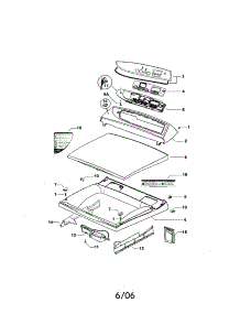 Top Deck And Electronics parts for  Dryer DGIX2-96106B from AppliancePartsPros.com