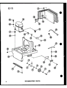 Dehumidifier Parts parts for Amana Dehumidifier DH14-2W/P54341-18R from AppliancePartsPros.com