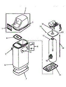 Cabinet, Resin Tank, Control, Tank Adapter & By-Pass Valve parts for Speed Queen Trash Compactor DK5030 from AppliancePartsPros.com