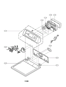 Control Panel & Plate Assembly parts for Lg Dryer DLE0442G from AppliancePartsPros.com