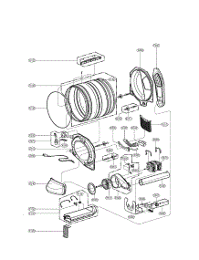 Drum & Motor Assembly parts for Lg Dryer DLE0442G from AppliancePartsPros.com