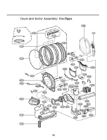 Drum / Motor Assy: Electric Type parts for Lg Dryer DLE3400W from AppliancePartsPros.com