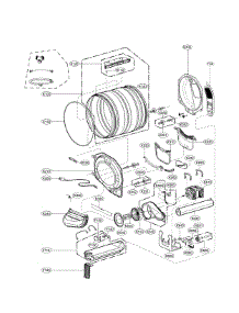 Drum And Motor Assembly parts for Lg Dryer DLE3500W/00 from AppliancePartsPros.com